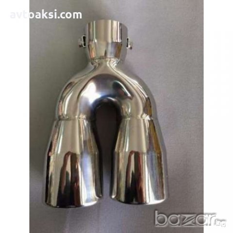 Накрайник Неръждаем за ауспух двоен универсален модел-303, снимка 2 - Аксесоари и консумативи - 14162262