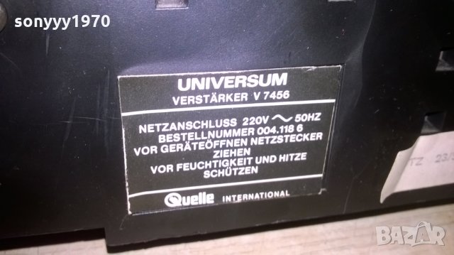 &universum v 7456-stereo amplifier-внос швеция, снимка 13 - Ресийвъри, усилватели, смесителни пултове - 25740732