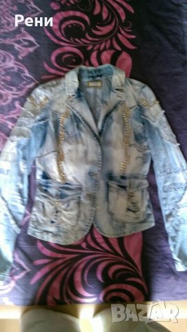 Дамски дънков супер секси костюм с камъчета , снимка 3 - Дънки - 21519285