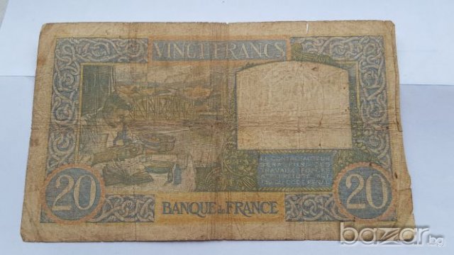 Rare FRANCE 20 FRANCS 1940 год., снимка 2 - Нумизматика и бонистика - 19652933