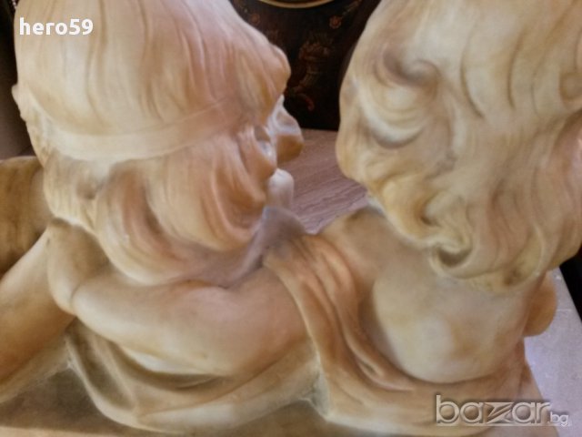 Авторска Мраморна Фигура-уникат 19в.Adolpho Cipriani (Italian, 1880-1930), , снимка 8 - Антикварни и старинни предмети - 16325680