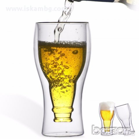 Чаша обърната бирена бутилка - код 1121, снимка 4 - Чаши - 13297995