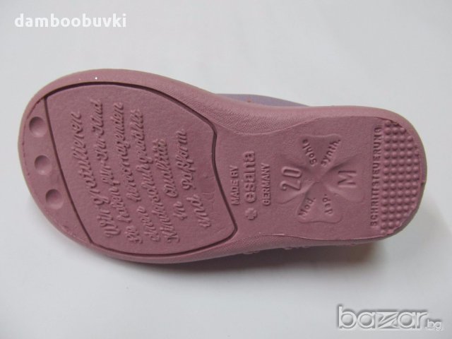 Български пантофи лила с брокат, снимка 5 - Бебешки обувки - 17677001