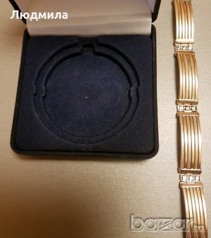 Златна мъжка гривна , снимка 3 - Гривни - 20342726