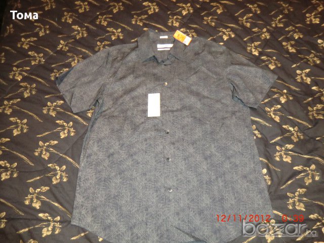 Мъжка риза къс ръкав Calvin Clain, снимка 2 - Ризи - 13465555
