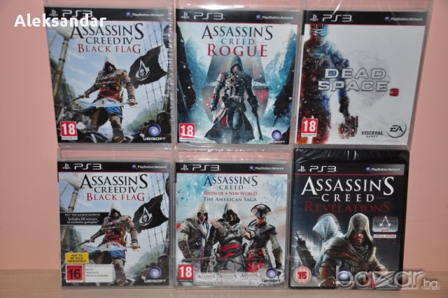 Нови игри.assassins Creed Rogue,Saga,black,dead space,ps3,пс3 
