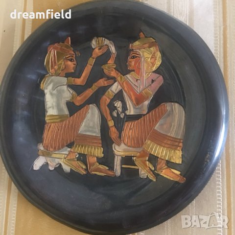 Декоративни чинии с египетски мотиви 9 броя, снимка 2 - Декорация за дома - 24879283