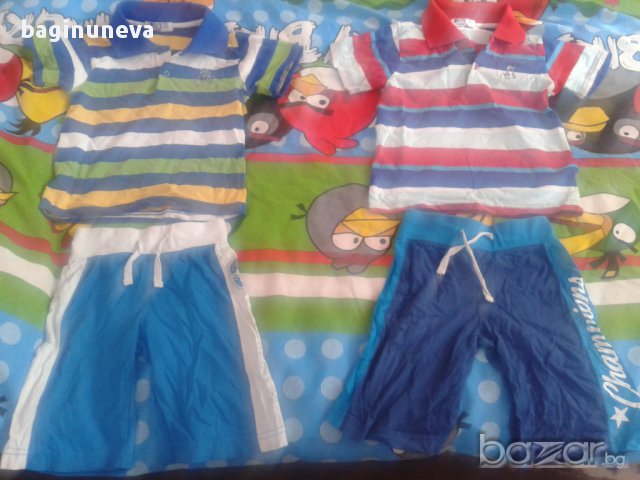лот детски сини къси летни панталонки-размер-92-98, снимка 6 - Детски комплекти - 9800194