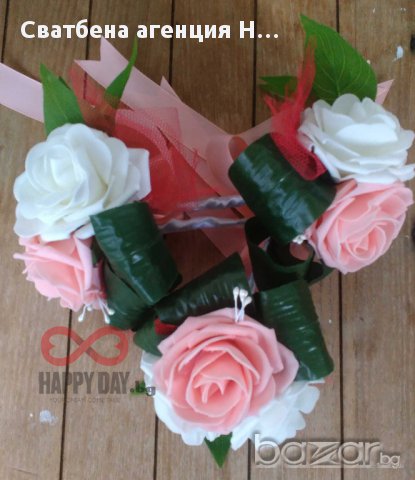 Сватбен букет за хвърляне Ралица, снимка 5 - Сватбени аксесоари - 14811883