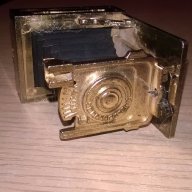 Мини ретро колекция-златно фото-бронз/месинг-7х5х4см-внос швеицария, снимка 12 - Антикварни и старинни предмети - 17467747