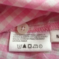Дамска карирана риза розово и бяло каре Clockhouse М, снимка 2 - Ризи - 17638001