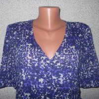 Блузка черно и лилаво тип Прегърни ме L размер, снимка 2 - Блузи с дълъг ръкав и пуловери - 22781691
