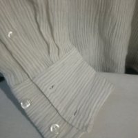 Кремавобяла риза Selected с дълъг ръкав , снимка 3 - Ризи - 25601740