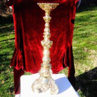 Величествен бронзов свещник 6 кг., барок., снимка 2 - Антикварни и старинни предмети - 16706132