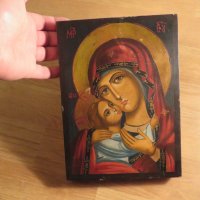 †Стара православна икона на Дева Мария, Света Богородица  - за зачатие и съхраняване, снимка 2 - Икони - 21027604