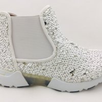 Дамски обувки Botineli White/silver, снимка 3 - Дамски боти - 25113658