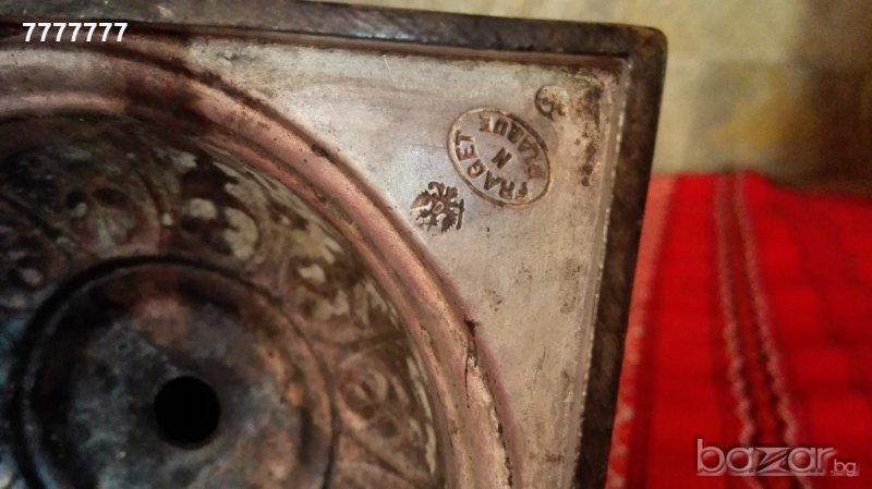 Стар посребрен свещник, снимка 1