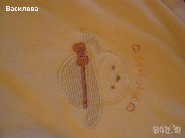 Плюшено гащиризонче с пелеринка, снимка 2 - Бебешки блузки - 23670379