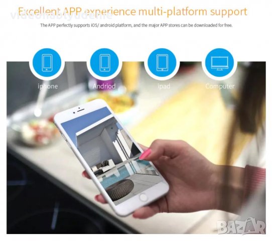 Full HD 1.3/2/3 Mегапикселова Onvif 2.4 IR-Cut P2P 2 ARRAY IP66 Водоустойчива IP Камера H.265/H.265Х, снимка 5 - IP камери - 26025820