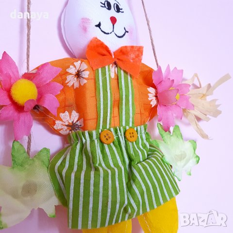 Табелка за врата с надпис Welcome великденски заек на люлка, снимка 7 - Декорация за дома - 24547225