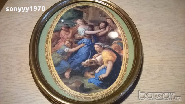 Картина снимка с стъкло и златна рамка-45/34см-внос швеицария, снимка 10 - Антикварни и старинни предмети - 13911741