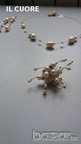 Продавам авторски бижута от истински перли и камъни, снимка 3 - Бижутерийни комплекти - 18414641