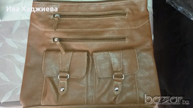 Чанта, кафява, еко кожа, снимка 5 - Чанти - 18440165