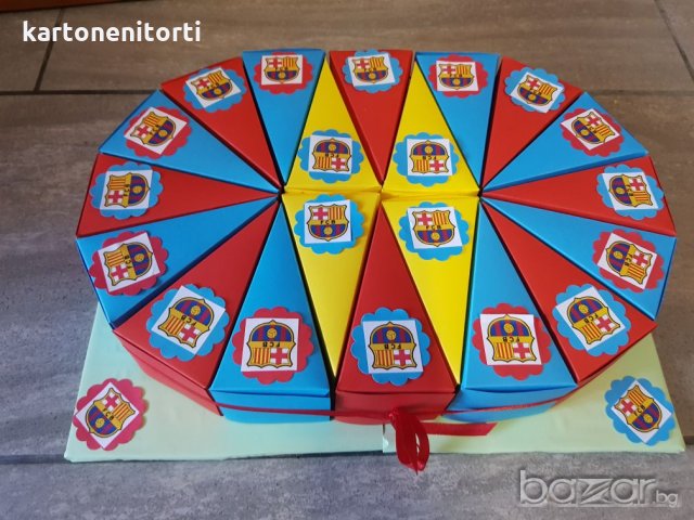 Картонена торта с футболен клуб Барселона , снимка 1 - Други услуги - 21368097