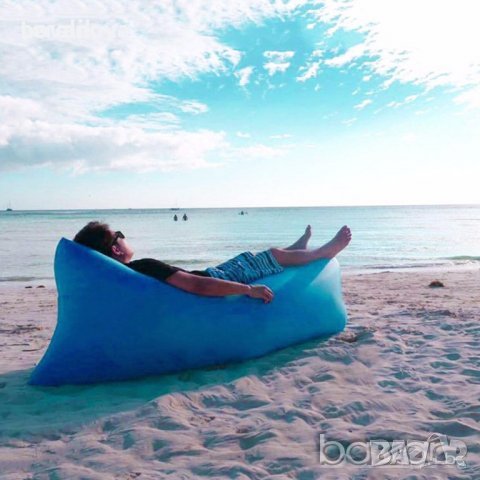 Надуваемо легло, шезлонг за плаж Bubble Bed , Lazy bag, снимка 10 - Надуваеми легла - 21917049