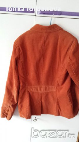 Джинсово сако-оранжево, размер М-Л, снимка 2 - Сака - 17492413