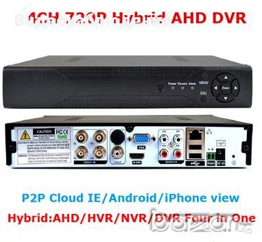 2018г. AHD-М 720p AHR IP NVR 4 Канален DVR За Ahd-М / 720Р / 1080H Аналогови или IP Камери, снимка 9 - Камери - 14291524
