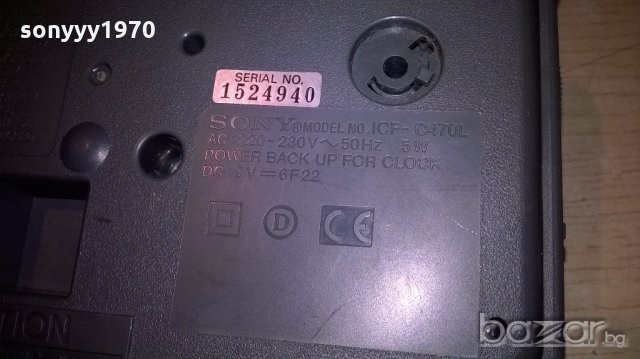 sony icf-c470l clock radio-внос англия, снимка 14 - Ресийвъри, усилватели, смесителни пултове - 19573602