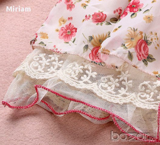 Детска рокличка от шифон с деним Floral 20лв., снимка 3 - Бебешки рокли - 14744894