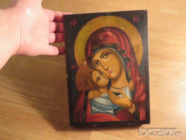 †Стара православна икона на Дева Мария,Света Богородица за зачатие и съхраняване икона за освещавана, снимка 2 - Икони - 21027604