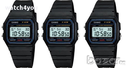 █▬█ █ ▀█▀ ОРИГИНАЛЕН ЧАСОВНИК CASIO F-91W. КАСИО Ф 91. F-91W-1YEF F91, снимка 7 - Мъжки - 11925925