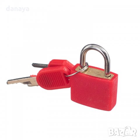 447 Малък катинар за куфар с два ключа катинар за багаж раници и сакове, снимка 6 - Куфари - 22199353