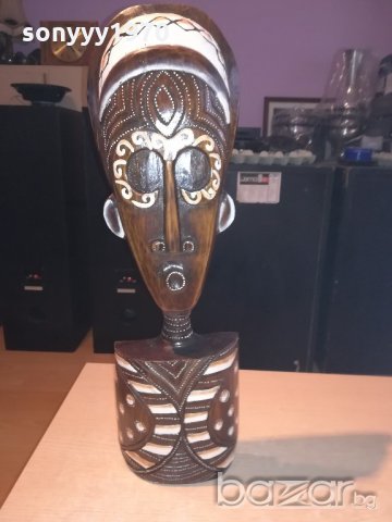 африканска маска-60х20х8см-масивна-дървена-от швеицария, снимка 11 - Антикварни и старинни предмети - 20932954