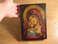 †Стара православна икона на Дева Мария,Света Богородица за зачатие и съхраняване икона за освещавана, снимка 2
