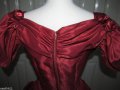 Бална рокля във викториански стил вишнев цвят, снимка 8