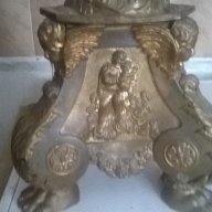 антикварен месингов /бронзов/ свещник-уникат, снимка 3 - Антикварни и старинни предмети - 17048514
