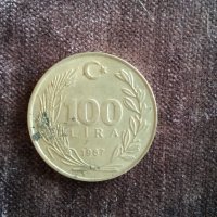 100 лири Турция 1987, снимка 1 - Нумизматика и бонистика - 21821734