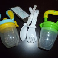 Лот за бебе прибори и силиконови мрежички, снимка 2 - Прибори, съдове, шишета и биберони - 16171542
