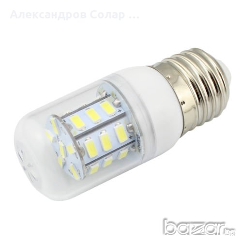 E27 лед лампа 12 V/24V, 5W - студена/топло бяла светлина, снимка 1