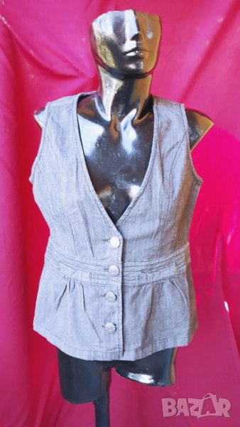 Тъмно синьо дънково елече М, снимка 1