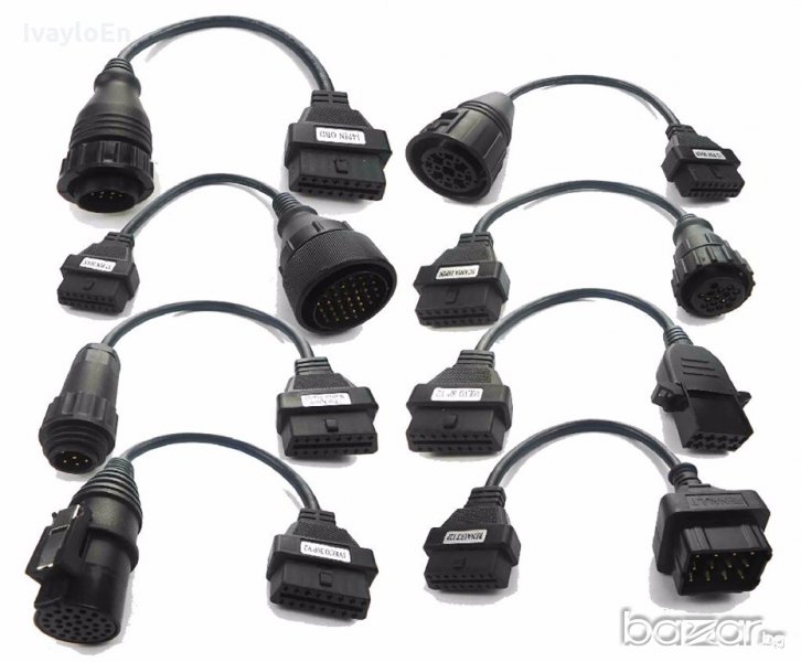 Кабели - преходници за диагностика камиони autocom Delphi, снимка 1
