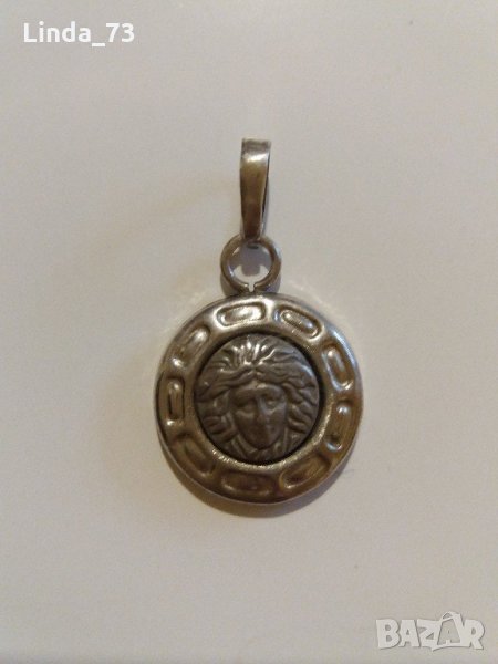 Среб.медальон-"Версаче"-3,63гр.-проба-925. Закупен от Италия., снимка 1
