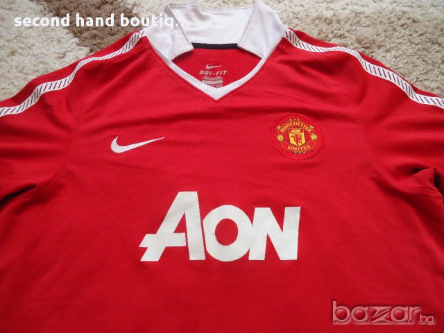 Намалена Nike Man Utd футболна тениска екип сезон 2010/2011, снимка 8 - Спортни дрехи, екипи - 11352911