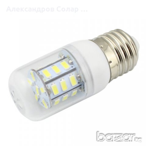 E27 лед лампа 12 V/24V, 5W - студена/топло бяла светлина, снимка 1 - Осветление - 14043575
