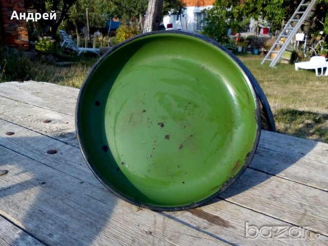 Емайлирана тава, снимка 3 - Антикварни и старинни предмети - 19274372