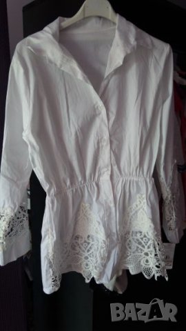 Нова бяла риза М, снимка 3 - Ризи - 25447818